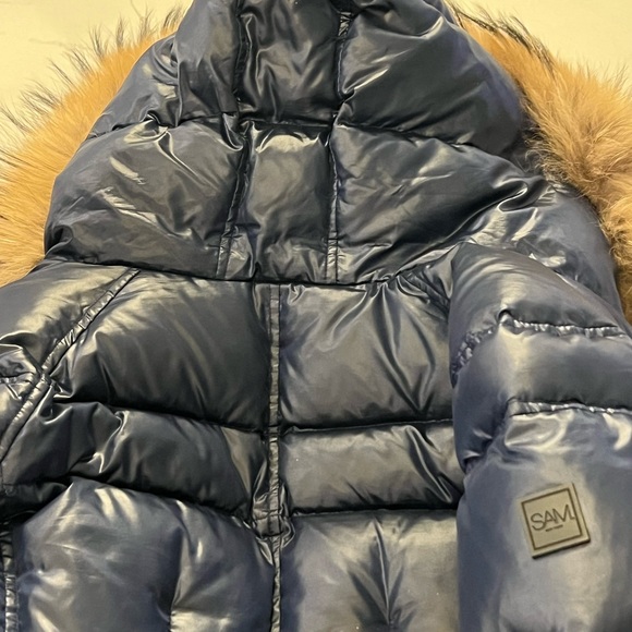 SAM. Girls Sz 14 Navy Puffer - Picture 4 of 6
